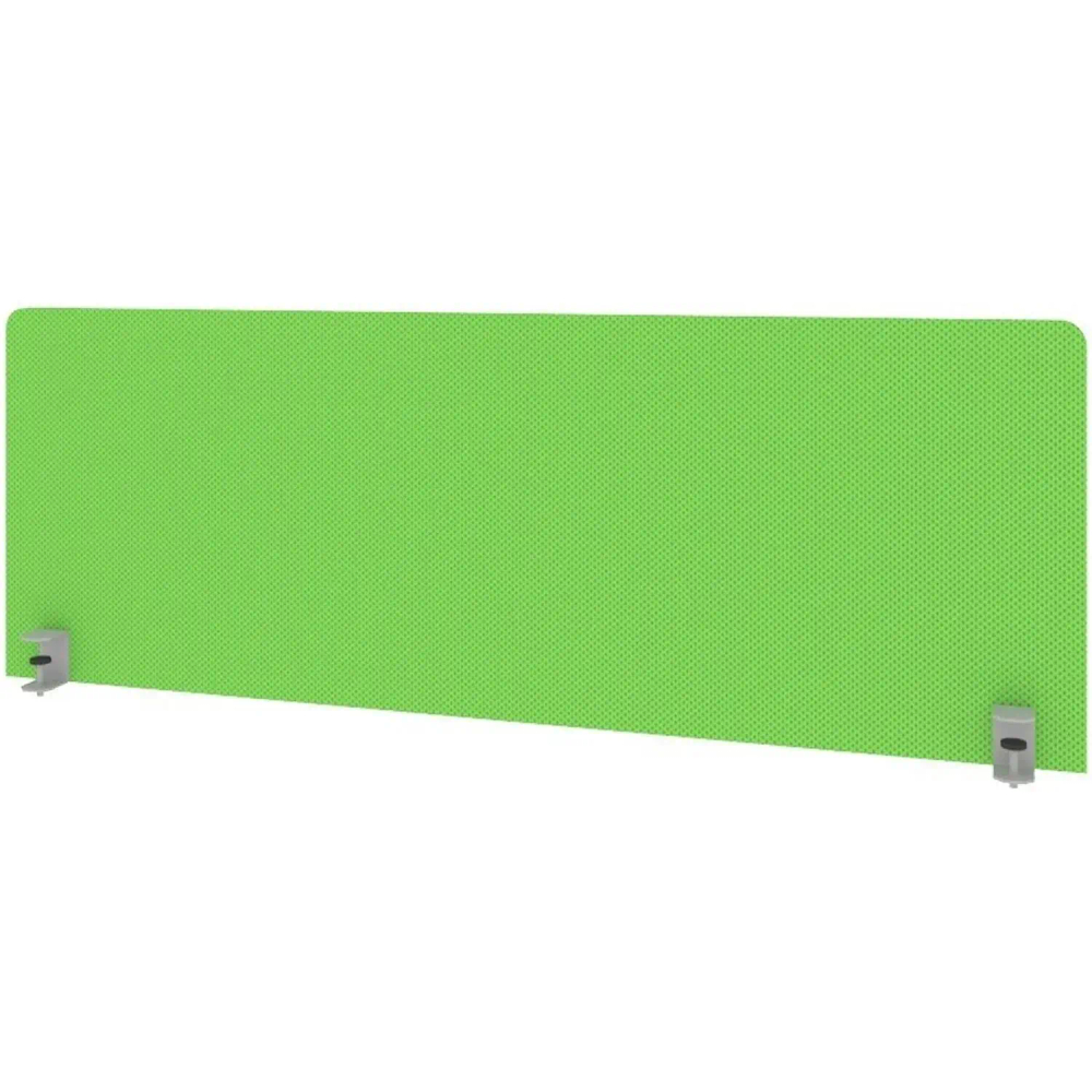 Экран Metal System Style ткан. д/стола Б.ТЭКР-3 1250х450х28 зеленый/мет.сер