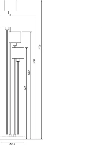 Торшер Denver 1109/4 Chrome/Beige