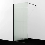 Душевое ограждение WasserKRAFT Rur 30W39MB-FL 90 стекло рифленое/профиль черный