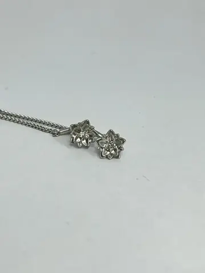 Серебряные серьги протяжки "Лотос"