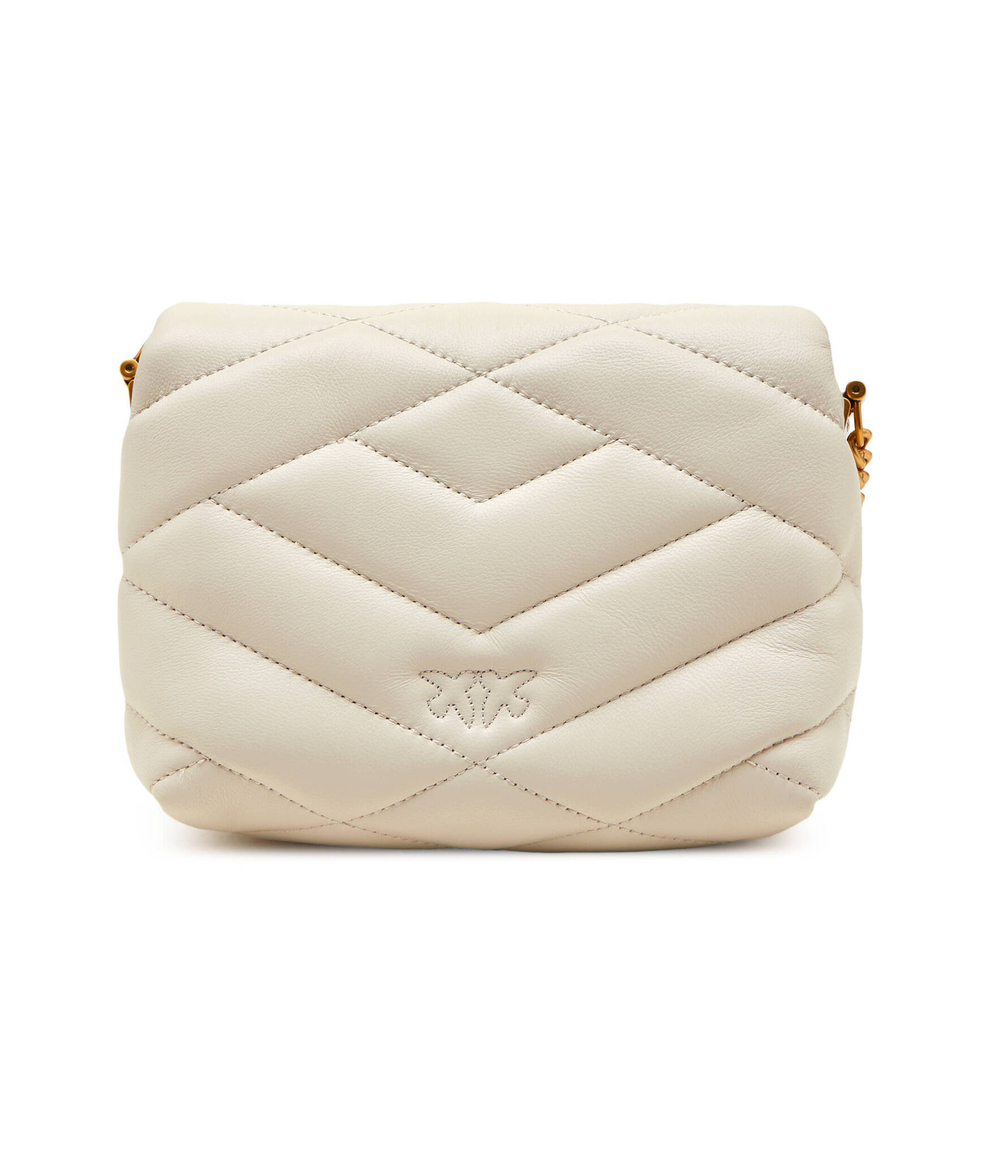 Кожаная сумка-мессенджер LOVE CLICK PUFF BABY SHEEP Pinko - белый(101584 A1ET)