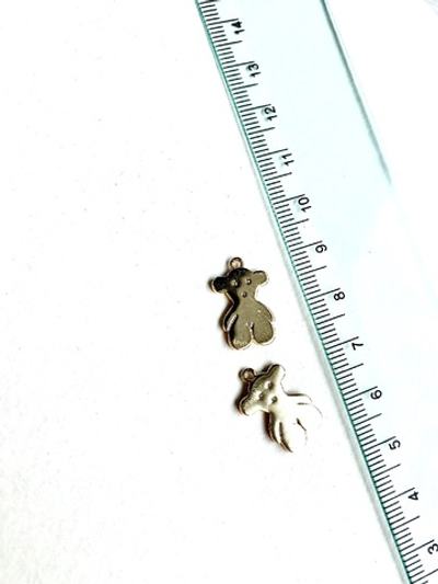 1711-з Подвеска «Мишка» плоская, 17,5*11 мм, позолота