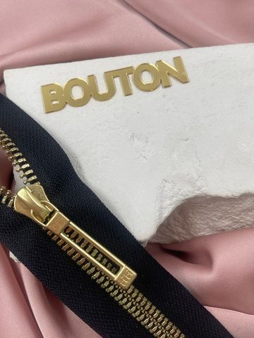 Молния металл золото, слайдер STAB, 6 мм, цвет черный 2110