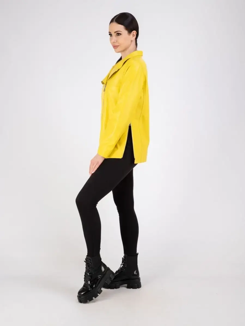 Кожаная куртка демисезонная косуха