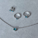 Серьги Point с Swiss топазом