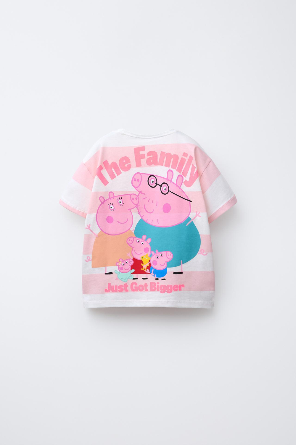 ZARA ФУТБОЛКА В ПОЛОСКУ С ПРИНТОМ PEPPA PIG™, ЦВЕТ РОЗОВОГО ДЕРЕВА