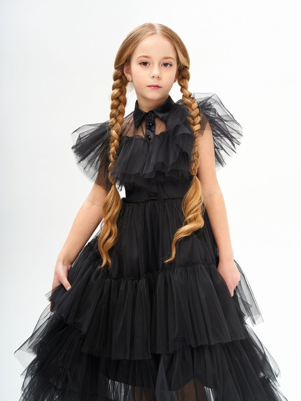 Платье Wednesday Addams Уэнсдэй Адамс на Хэллоуин в пол