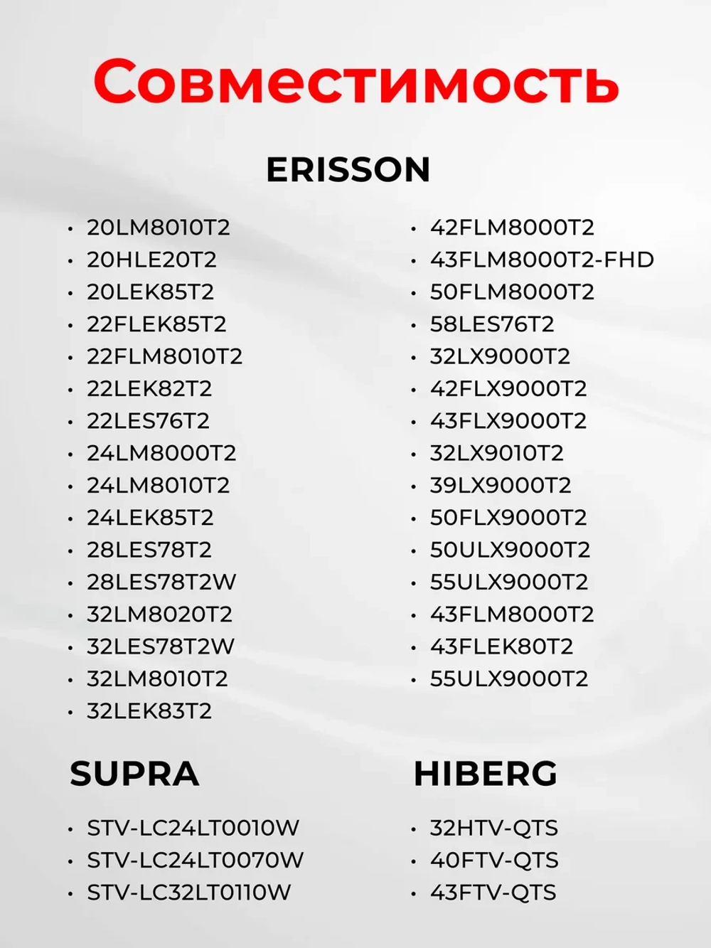 Пульт Универсальный AL52D-B HOB1656 SUPRA/AKAI/ORION/ВИТЯЗЬ/TELEFUNKEN/FUSION/HI/ERRISON/HARPER/ECON