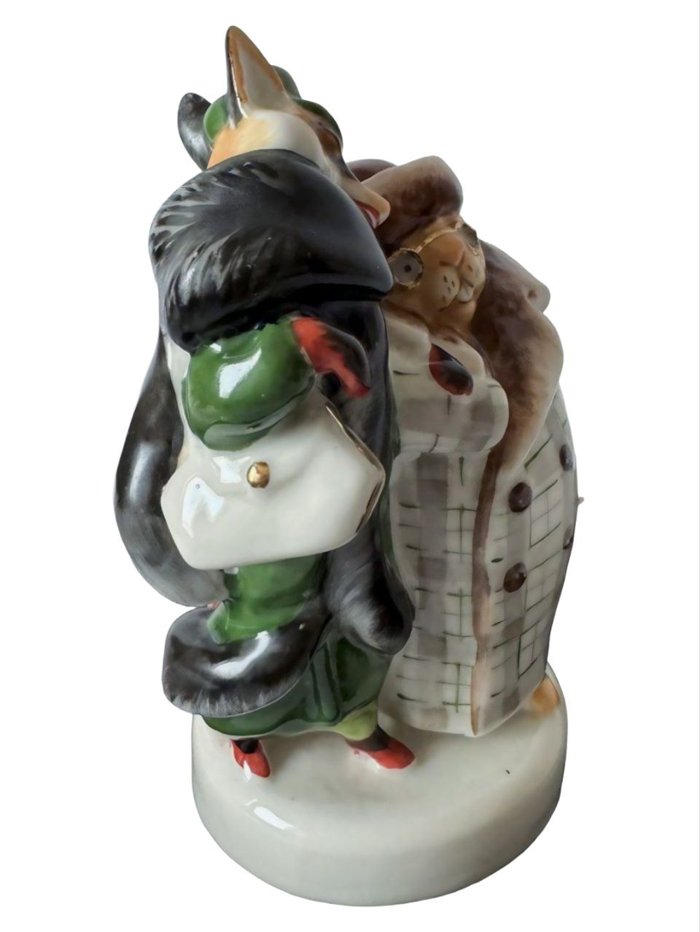 Фарфоровая статуэтка "Лиса и бобер" ЛФЗ