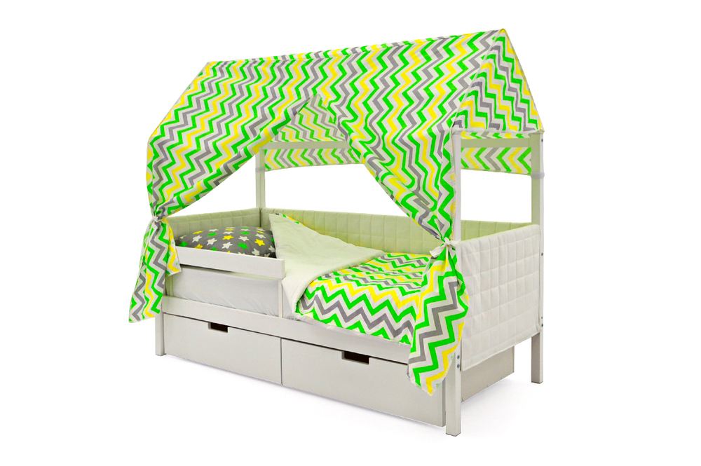 Детская кровать-домик мягкий Бельмарко Svogen белый