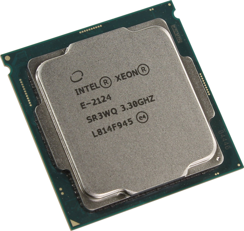 Процессор Intel Xeon E 2124 LGA 1151, 4 ядра, 3.3 ГГц (турбо до 3.9 ГГц) OEM