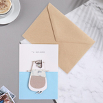 Открытка с деревянным элементом "Ты - мой океан!" ручная работа, вода, 14,7х10,5 см