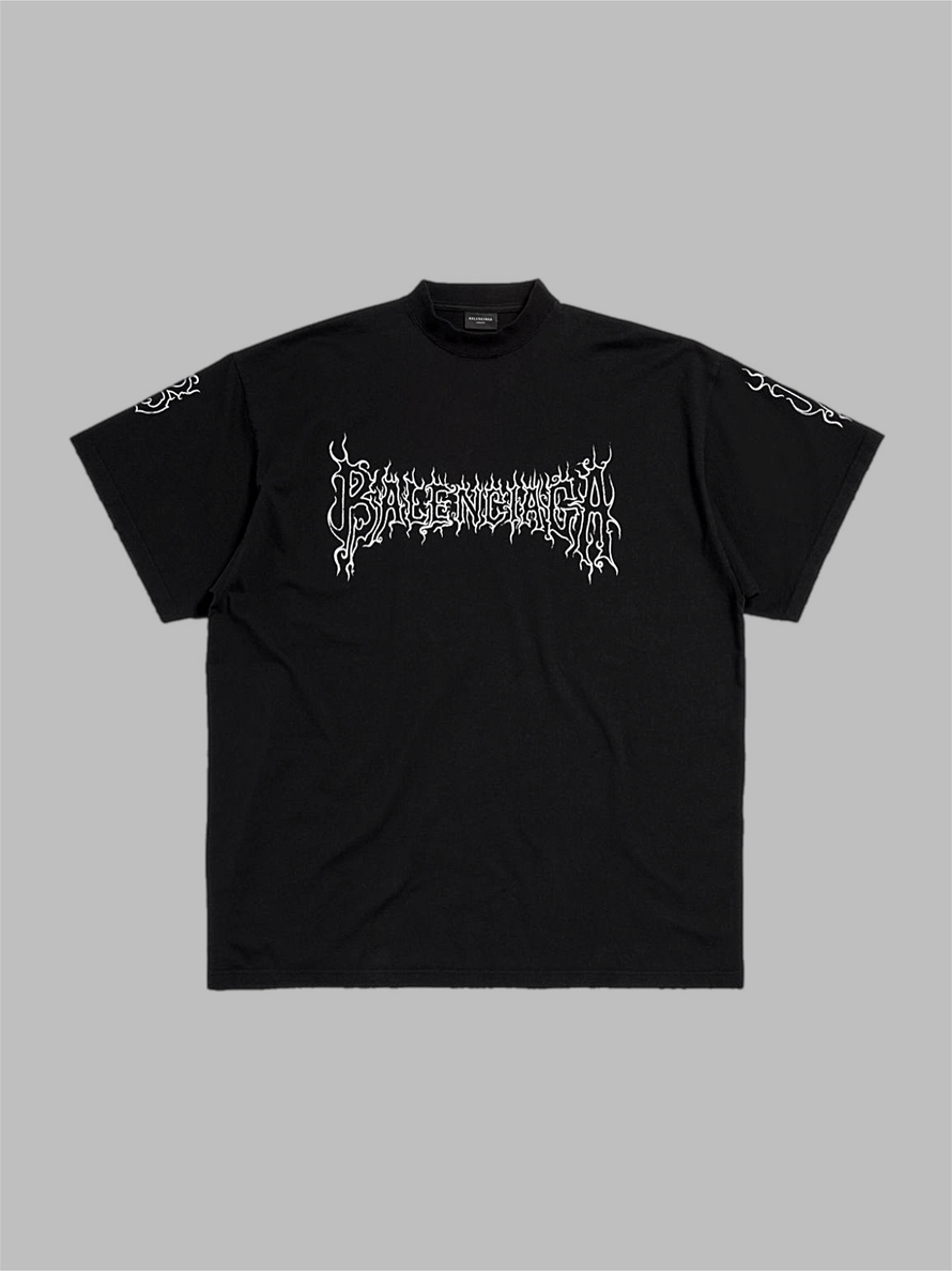 Футболка Balenciaga #D27 (черн.)