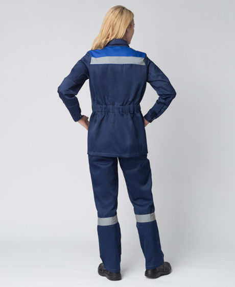 Костюм женский Веснис-1 СОП (тк.Смесовая,210) брюки, т.синий/васильковый