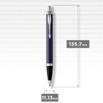 Шариковая ручка Parker IM Metal Matte Blue CT, стержень: M, цвет чернил: blue