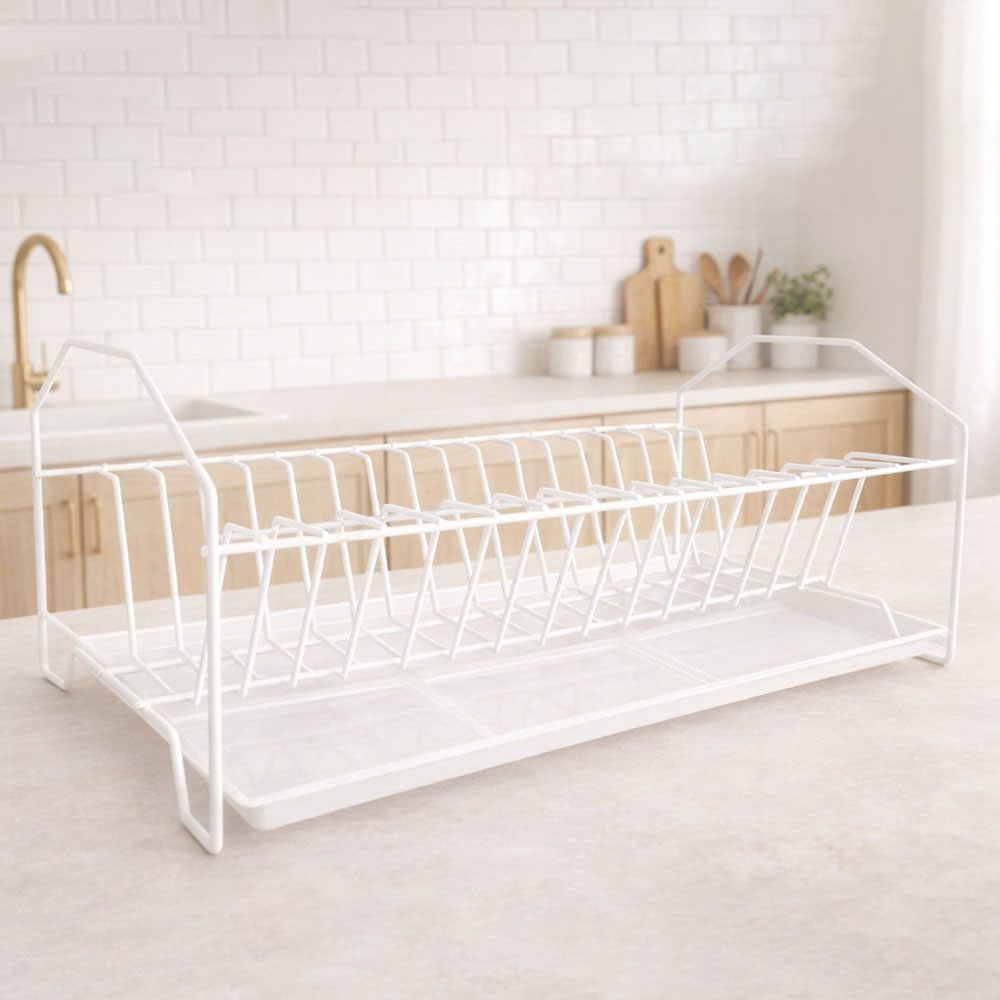 Сушилка для посуды "Мини" 155*220*370мм с поддоном, белая