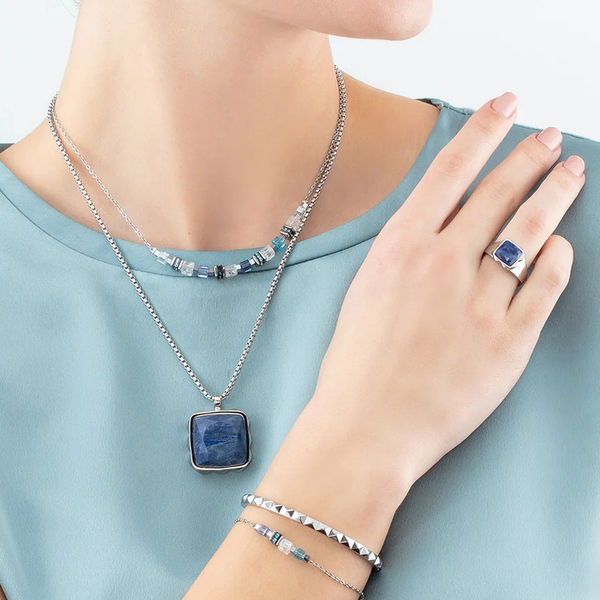 Кольцо Coeur de Lion Blue-Silver 1200/40-0717 58 размер 18,5