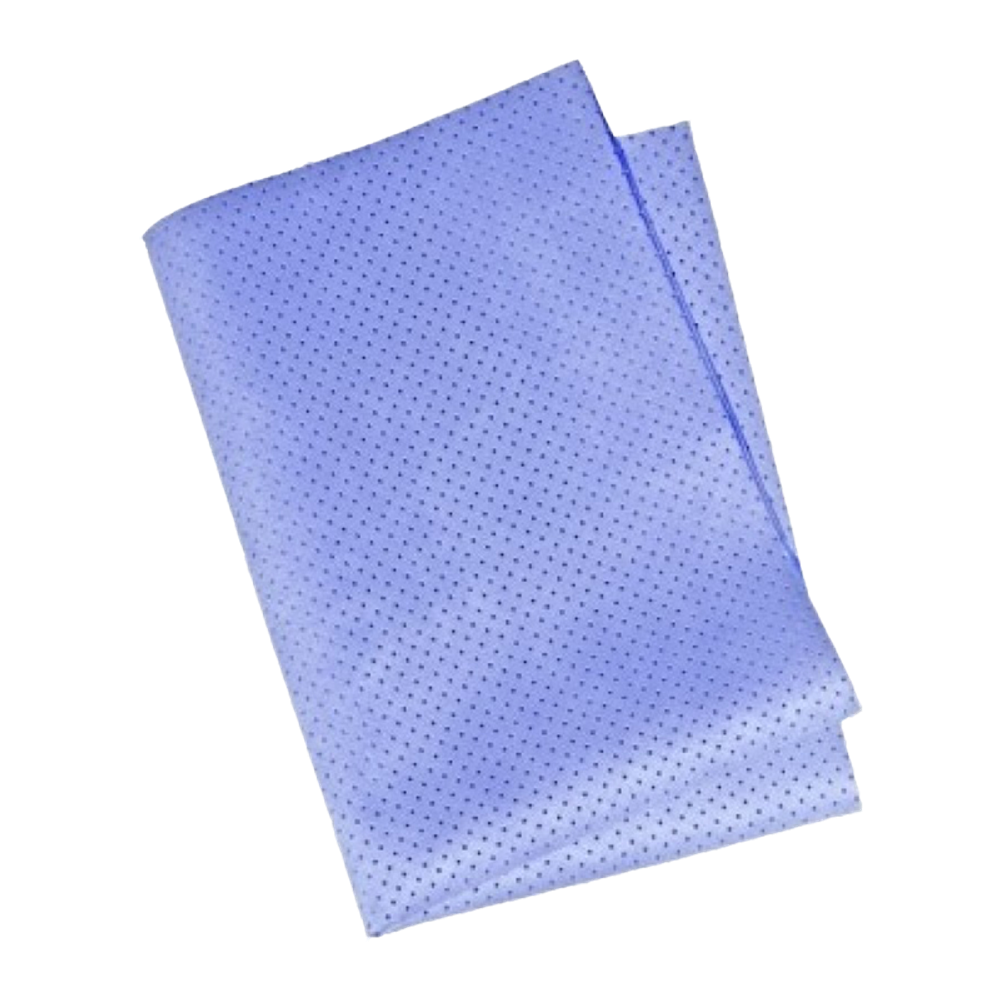 Салфетка замша перфорированная, синяя 55х40 см, 300 г/м