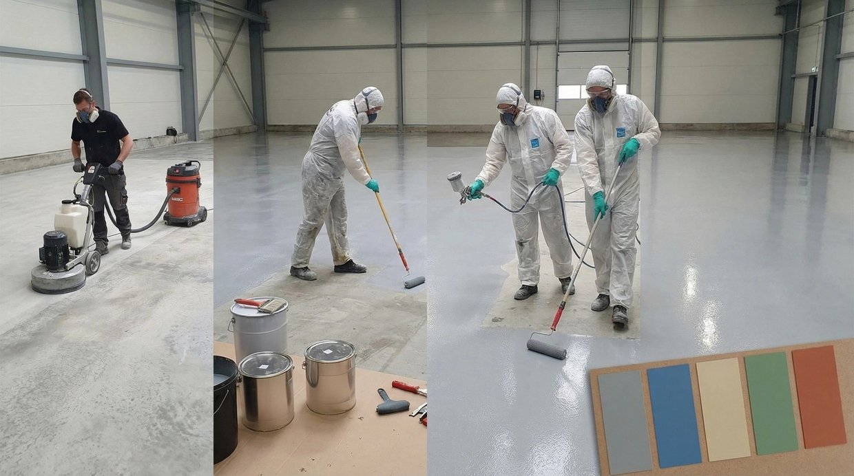 Полиуретановая краска для бетонного пола: прочное износостойкое покрытие для гаража, цеха и улицы