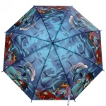Зонт детский полуавтомат «Ultramarine - Морские жители», 8 спиц, d-100см, длина в слож. виде 65см