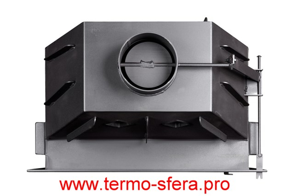 Каминная топка Экокамин Альфа 700-150 B принтинг черный шамот