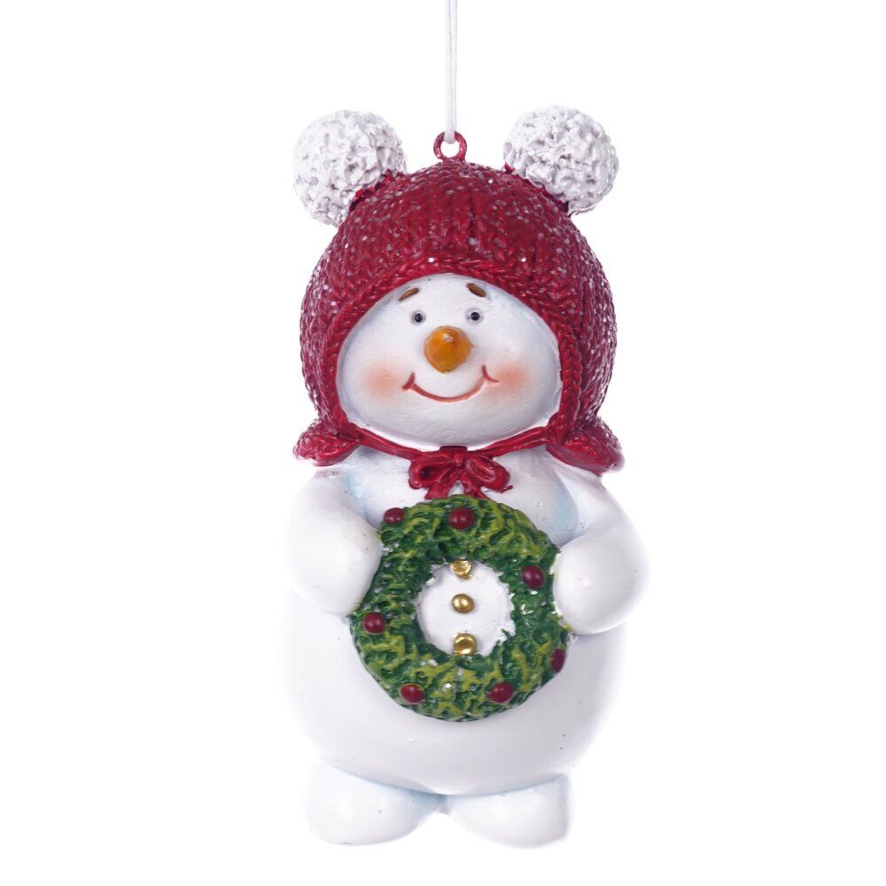 GAEM Фигурка декоративная подвесная "Снеговик", L6 W4 H10 см
