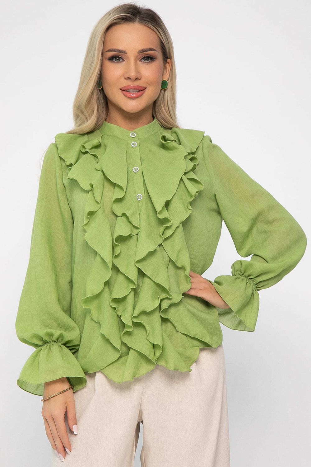 Блуза Розалинда (зеленое яблоко) Б13686-5М LT Collection