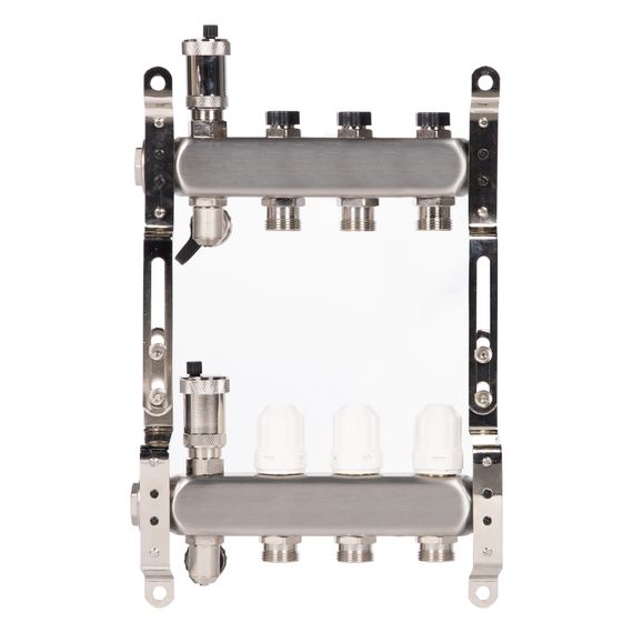 Коллектор Royal Thermo нерж. в сборе универсальный 1 ВР-3/4 НР с автомат. воздухоотвод-ми 3 вых. купить в Москве и Московской области по низкой цене с доставкой по России — (7) Коллектор Royal Thermo нерж. в сборе универсальный 1 ВР-3/4 НР с автомат. воздухоотвод-ми 3 вых. — (7)