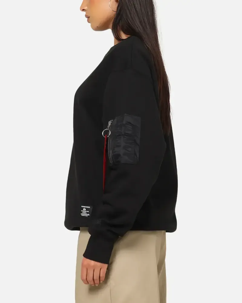 Свитшот Alpha Industries Utility Pocket Crewneck Black (Черный)