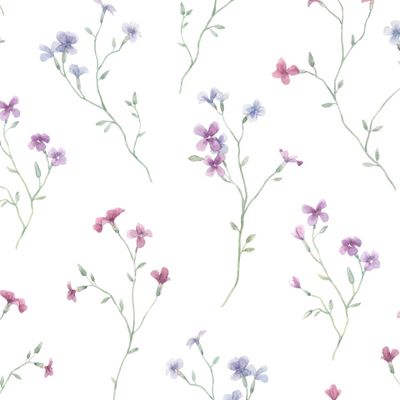 Мелкие Акварельные цветы, розовые цветы