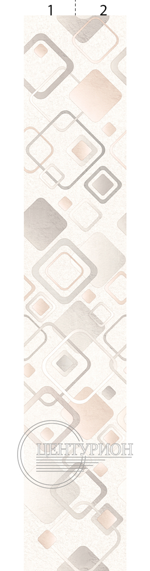 Панель ПВХ термопечать Ромбика бежевая 408 2700х250 мм