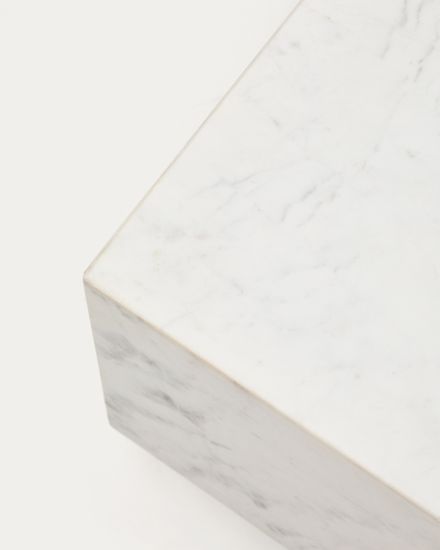 Журнальный столик Sorein из белого мрамора 100 x 50 см