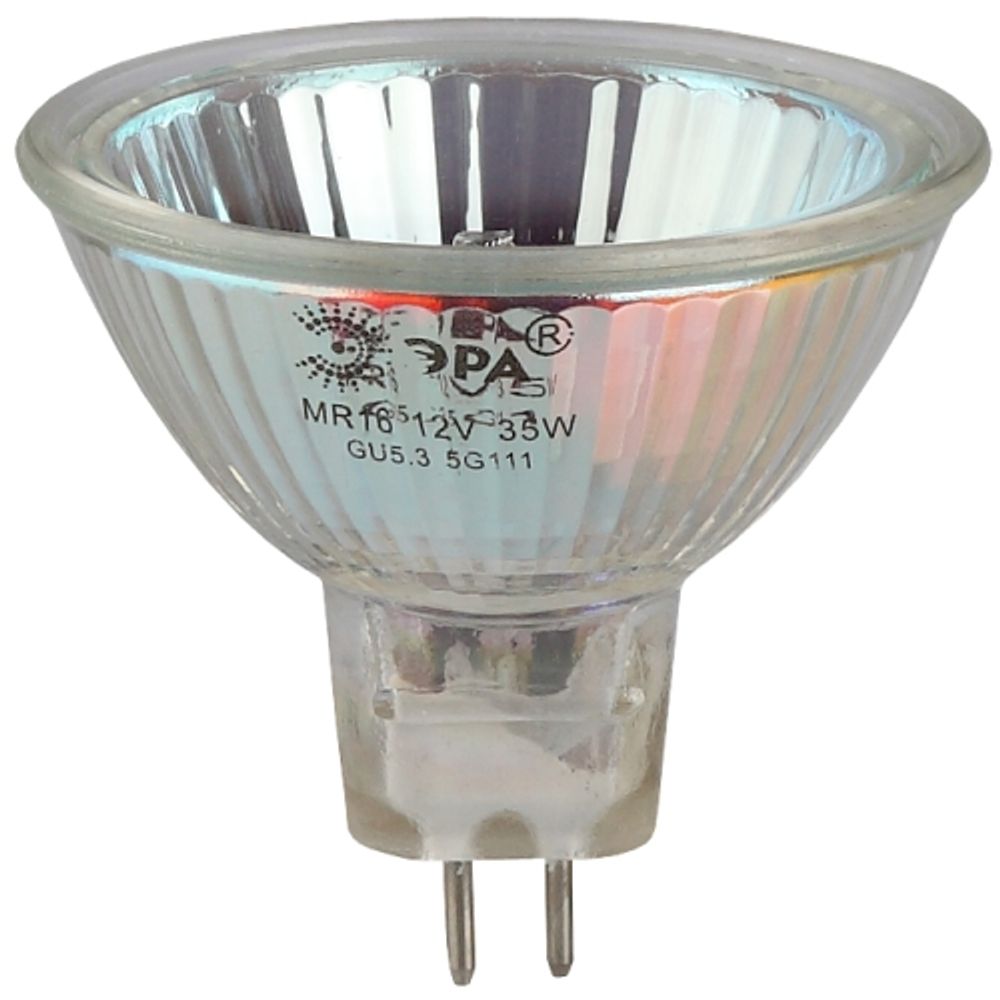 Лампа галогенная ЭРА GU5.3-MR16-35W-12V-CL 35Вт софит теплый белый свет GU5.3 | Лампы галогенные Точечные (MR, PAR)