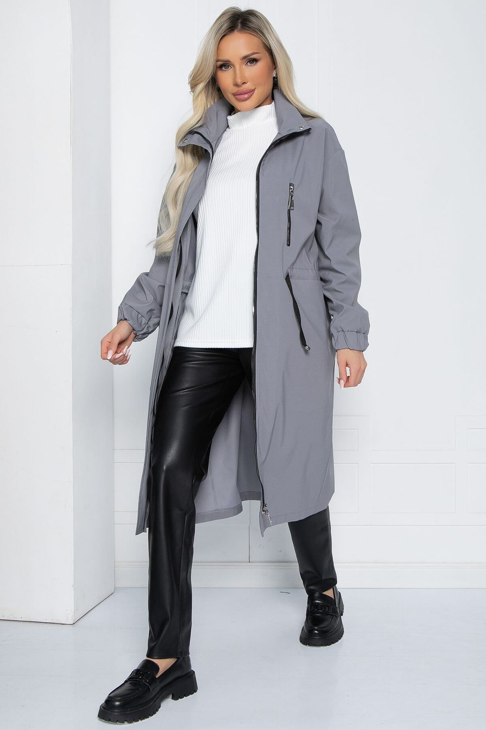 Плащ Весна близко (серый) Б12486-7 LT Collection