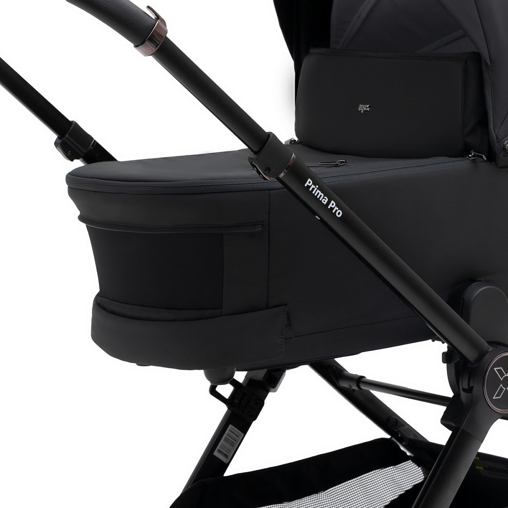 Коляска Agex Prima Pro 3 в 1 с автокреслом i-Safe S Black Midnight Grey (Темно-серый)