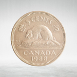 Canada, 5 Cents, 1988 – Elizabeth II (Second Portrait), VF