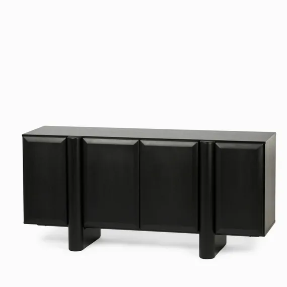 Комод Kode 160х70 см, черный, дуб, меламин