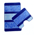 Набор ковриков для ванной комнаты ZALEL "HURREM" 2 предмета 60*100+50*60 Blue голубой