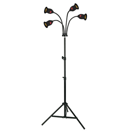 UML-P200 E27x4 BLACK PLANT Светильник напольный для 4-х фитоламп. На штативе. Цоколь E27. Черный. ТМ ФитоЛето