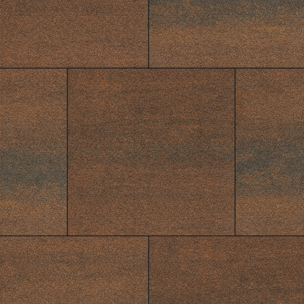 Тротуарная плитка КВАДРАТ 500х500 мм - Листопад гранит Мустанг