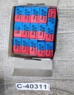 Ластик офисный красно-синий 4*1,4*0,7 см, без шк, по 60 шт. в шоубоксе, С-40311