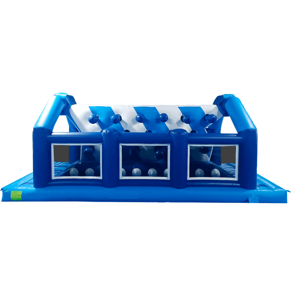 Коммерческая надувная полоса препятствий «Конструктор» 50*4,5*4 м