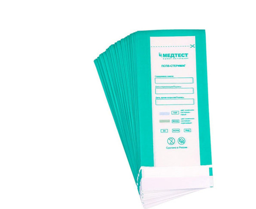 Крафт-пакеты комбинированные 75*200 мм, 100 шт.