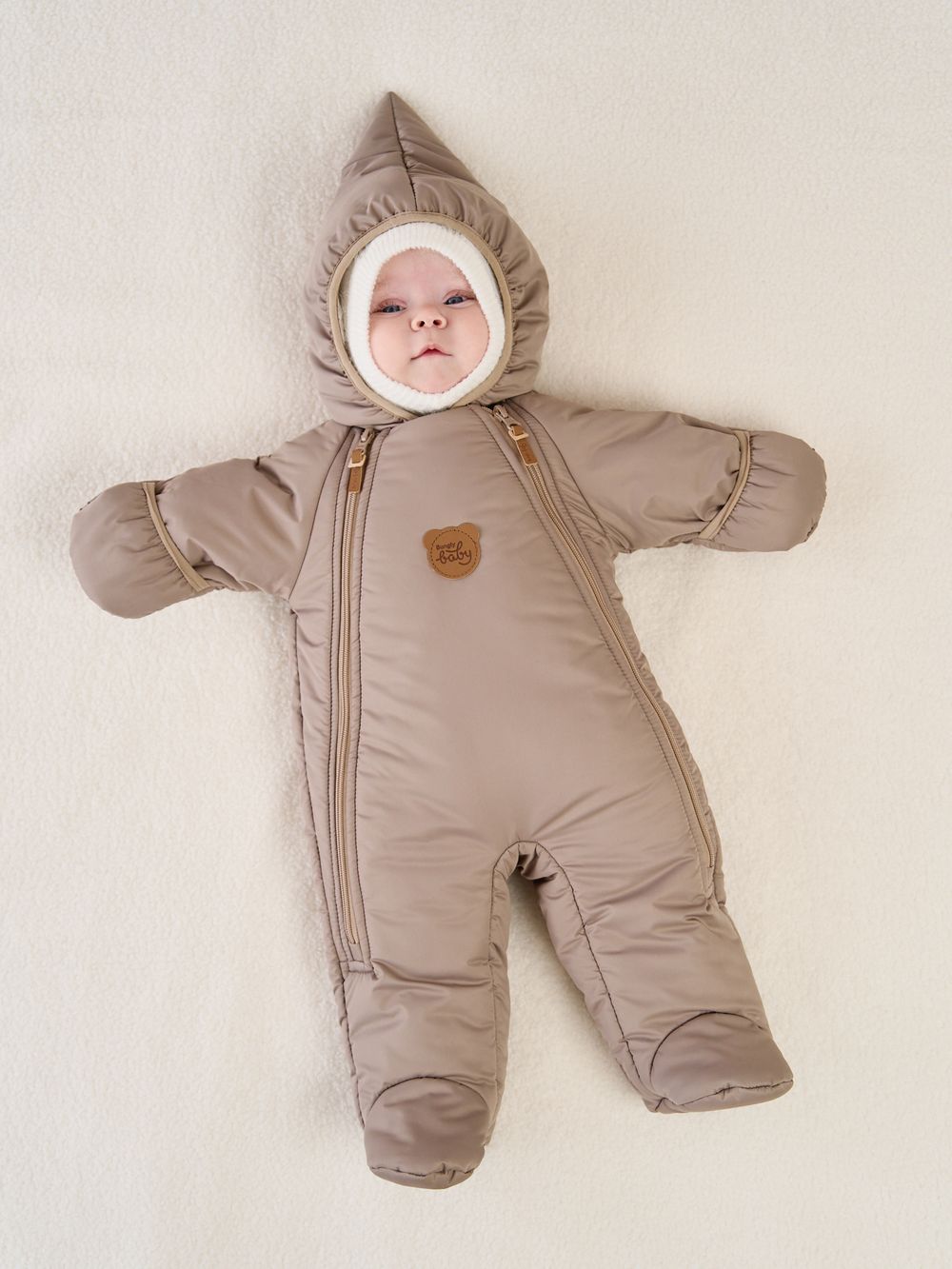 Комбинезон демисезонный с закрытой ножкой "Латте" 0+