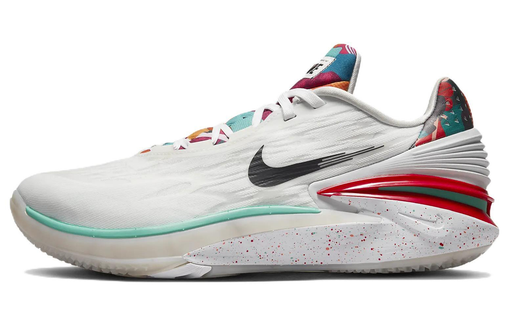 Nike Air Zoom G.T. Cut 2 "Leap High" CNY Year of the Rabbit limited carbon fiber reinforced midsole excellent inspiration innovative leather shock absorption non-slip wear-resistant low-top basketball shoes for men and women the same style white, red and green