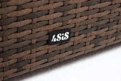 "Лунго" кашпо для цветов большое плетеное из искусственного ротанга, цвет коричневый