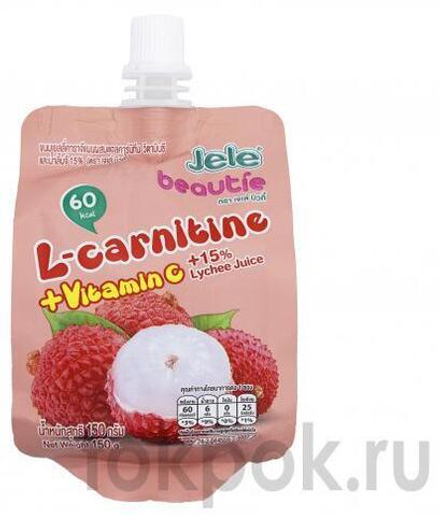Желе фруктовое Jele Beauty с L-карнитином, обогащенное витамином С, с добавлением сока личи, 150 г