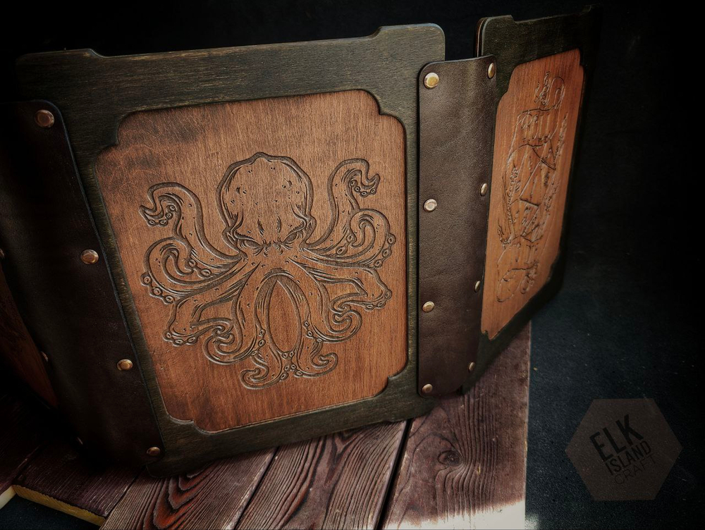 Ширма Кожаные Петли - (4 створки)