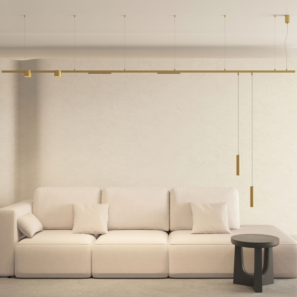 DK5744-SB Светильник для трека SHINE SPOT со светодиодом, D40*H200 кабель 1500мм, 48V DC, 8W, RA?90, 3000K, IP20, сатинированная латунь, алюминий