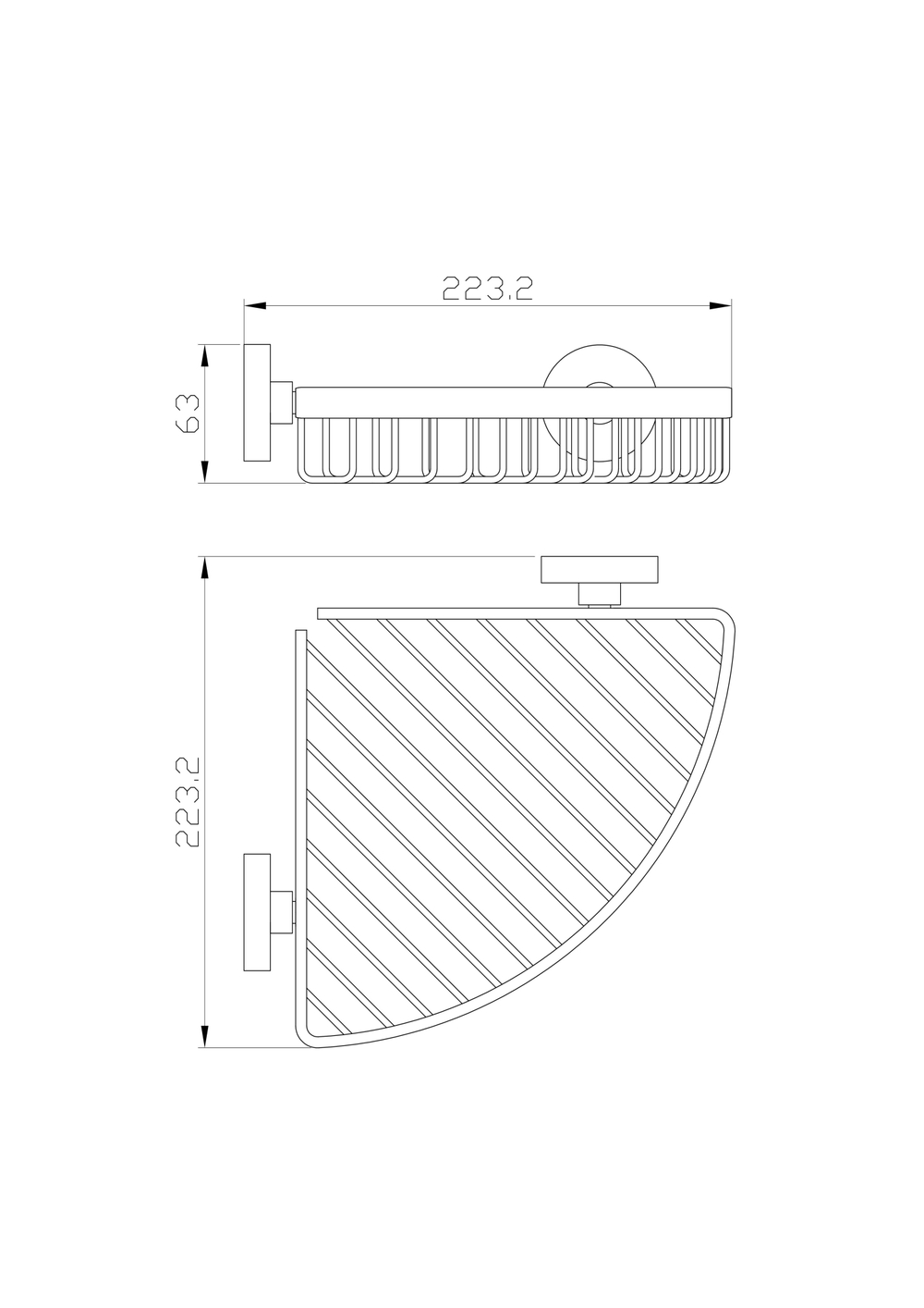 Полка для ванной угловая WONZON & WOGHAND EASY, Хром (WW-8144)
